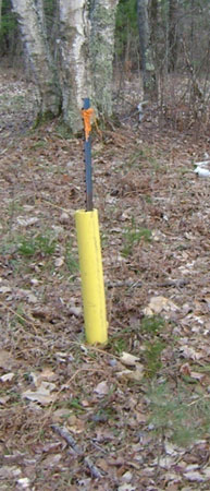 Property corner marker stake